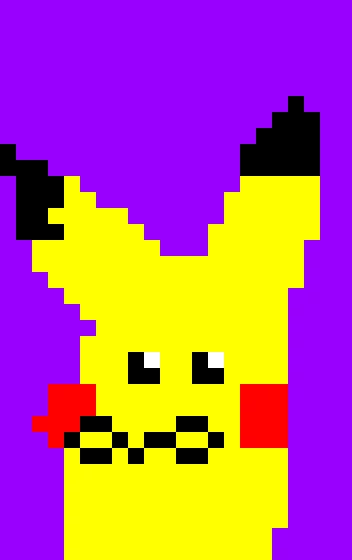 very badly made pikachu with mustache sorry it rsquo s bad i made it on my phone