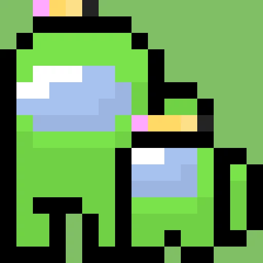 dinopixeldrawer&rsquo;s Mini Crewmate with his Papa