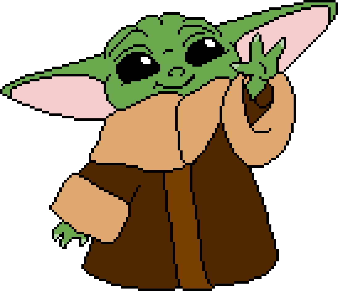 Baby Yoda Pixel Art, Star Wars Pixel Art