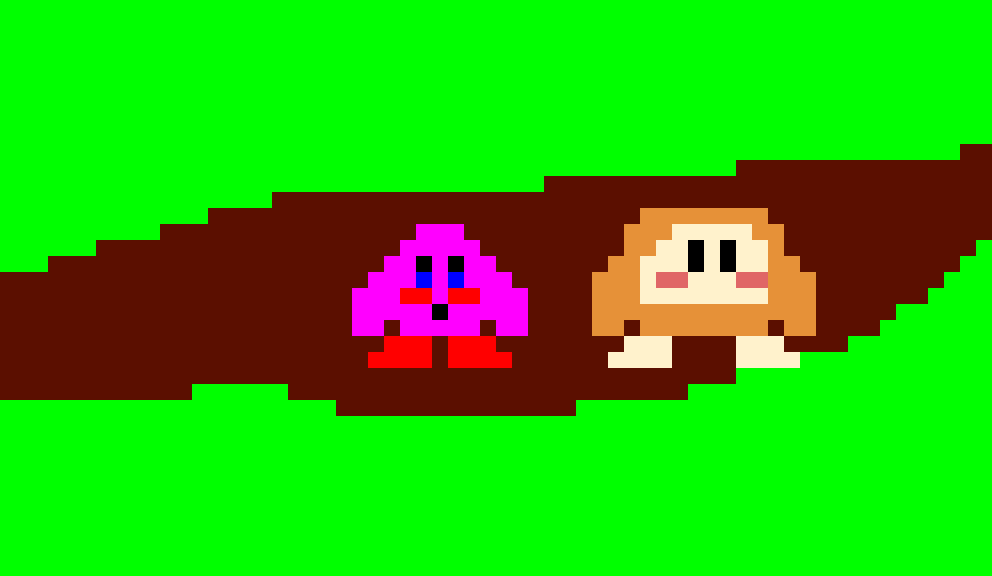 Kirby with waddle dee(z nutz)