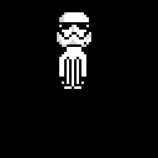 storm trooper in darkness