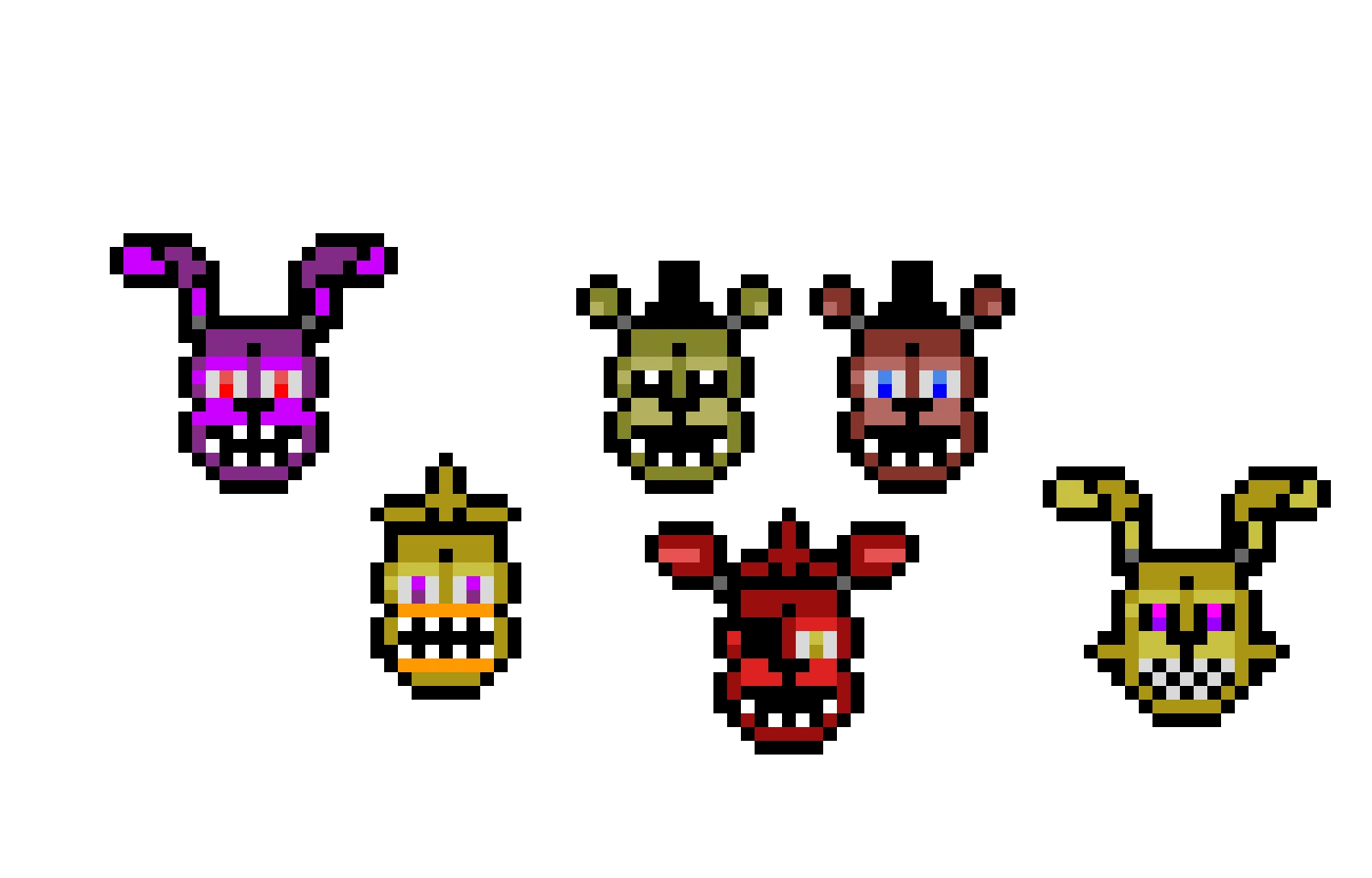 fnaf-all-charecters-fnaf1