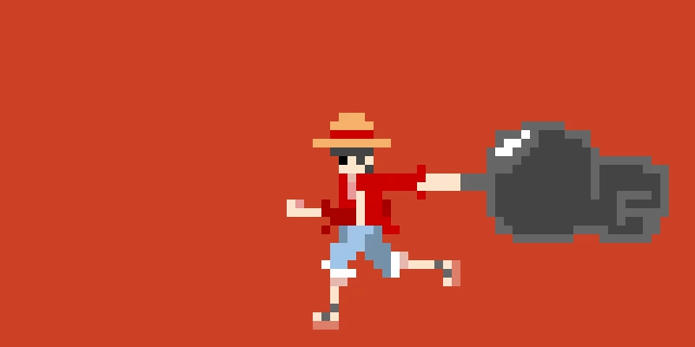 luffy running gif