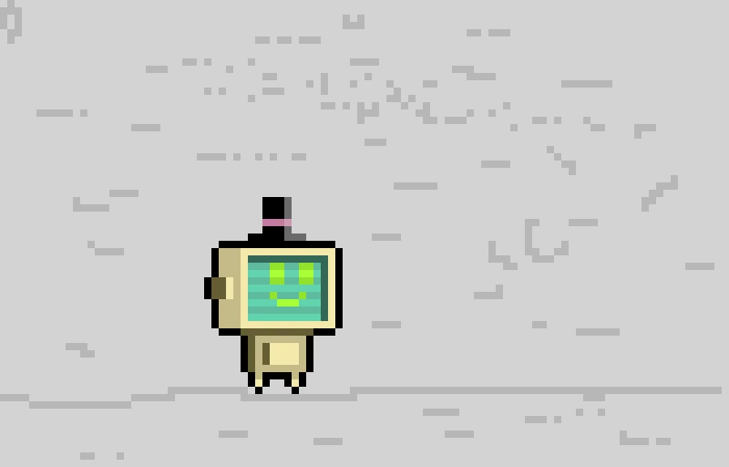 widdle robot with top hat