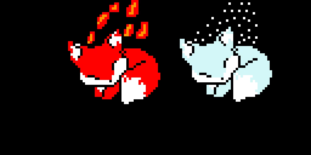 flame and snow foxes 3