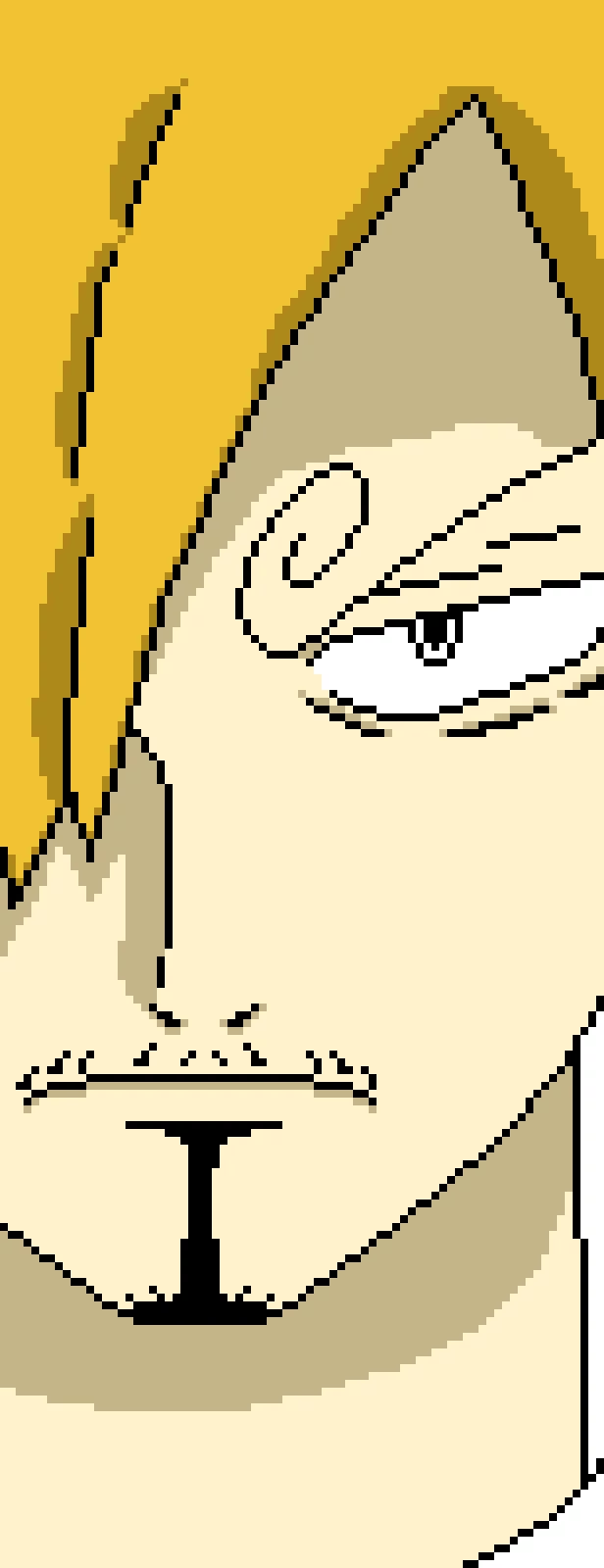 sanji one piece pixel art for the master of pixel art the old image was made by him too