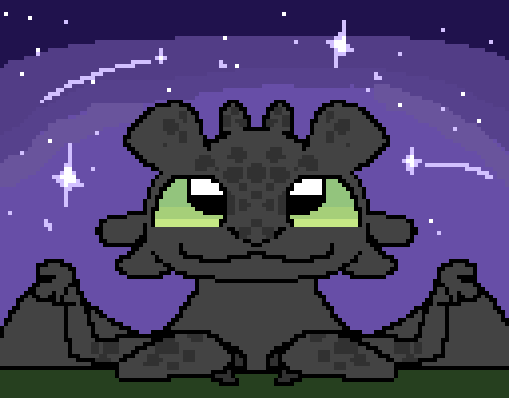 stargazing toothless :) (god I haven’t posted in SO long. sorry about that ;-;)