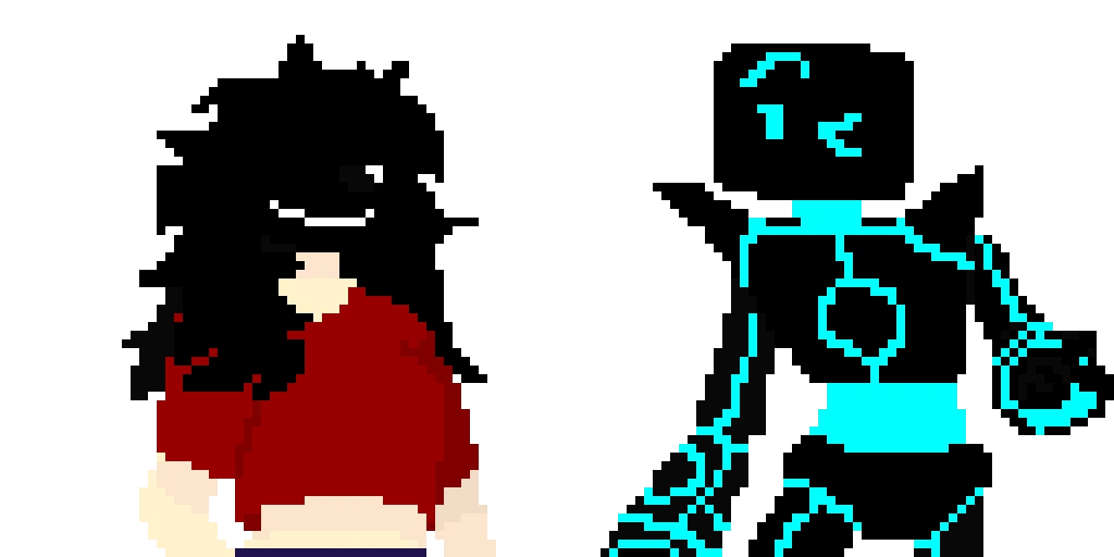 Void and Eon, but what I envision him to look like and a new outfit for me!