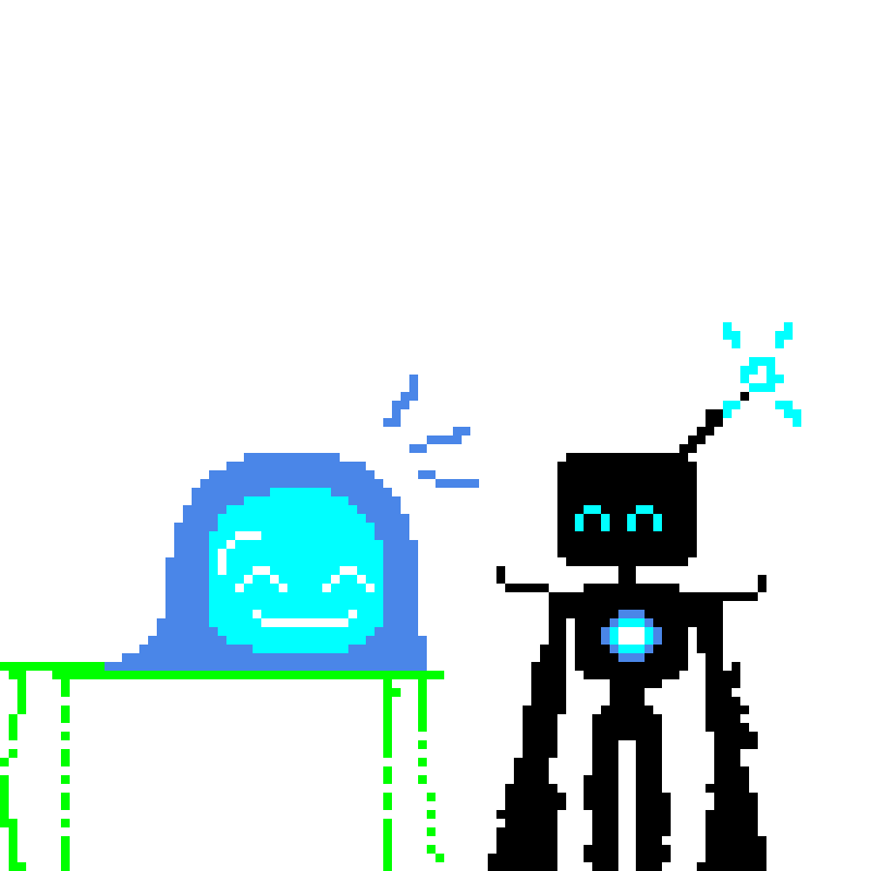 Eon and Blue Blob are chilling (challenge by blue_blob5
