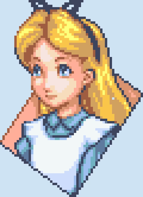 alice in wonderland my final pixel art