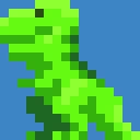 dino pixel new logo