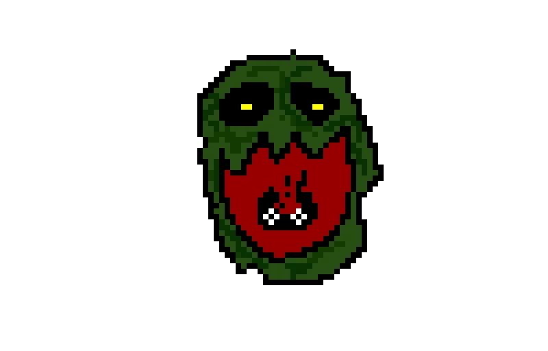 dinopixel logo but scary dinopx