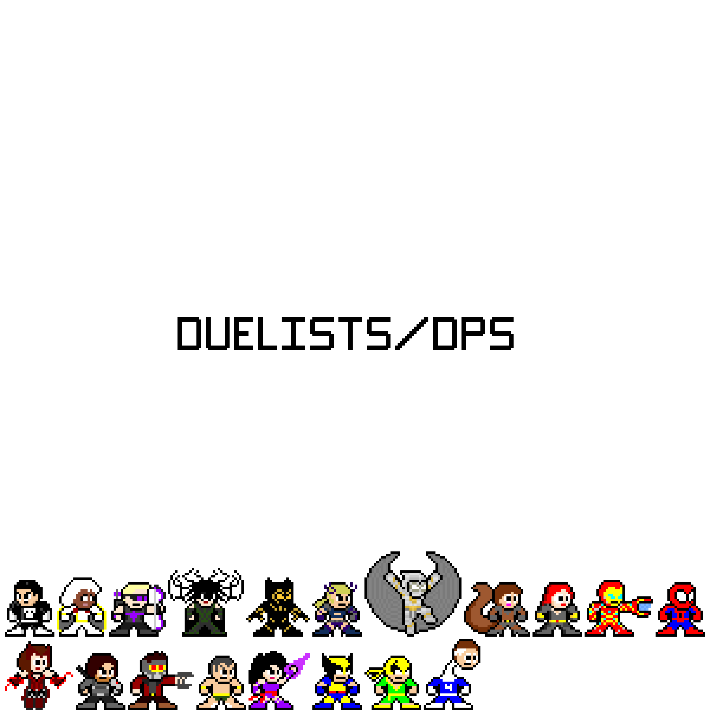 Duelists Dps Marvel Rivals Part2 Pixel Art