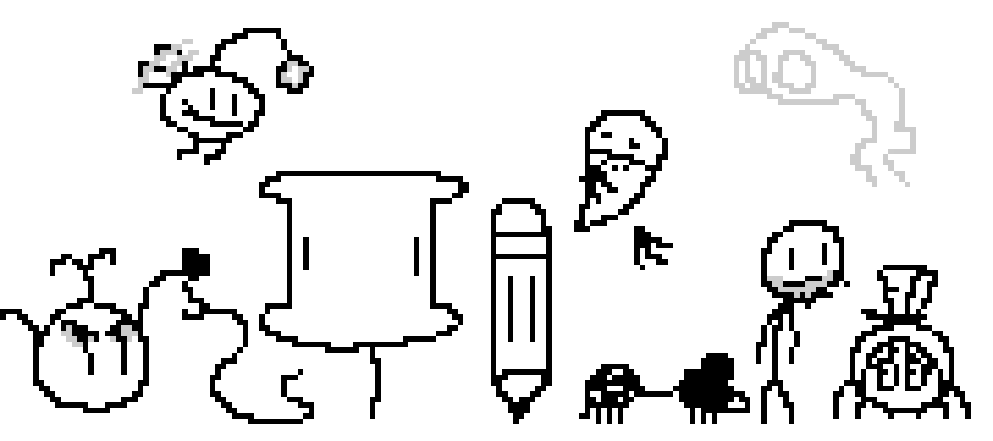 the characters from my comics that ive been trying for about 8 years