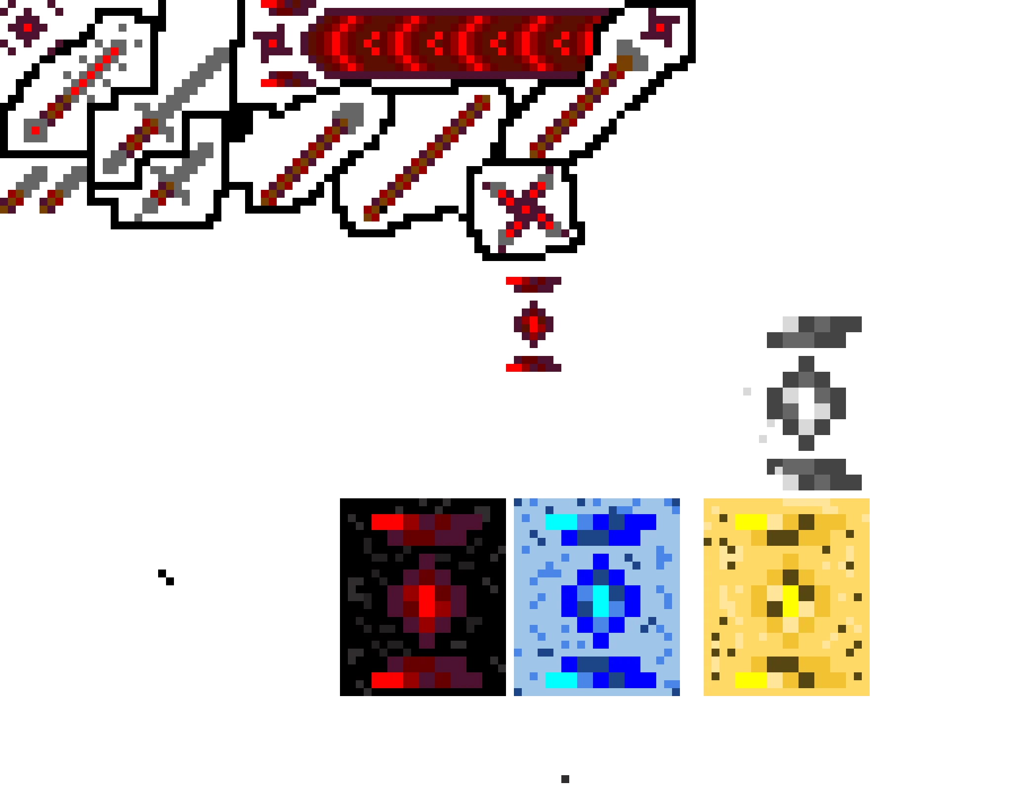 weapons and game terminals