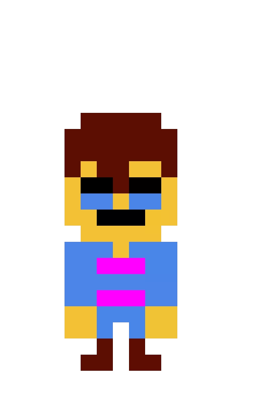 crying frisk guess the refince its not undertale