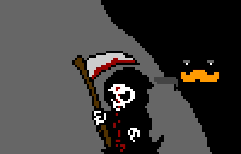 death had to take asleep for if he was awake there would have been a fight