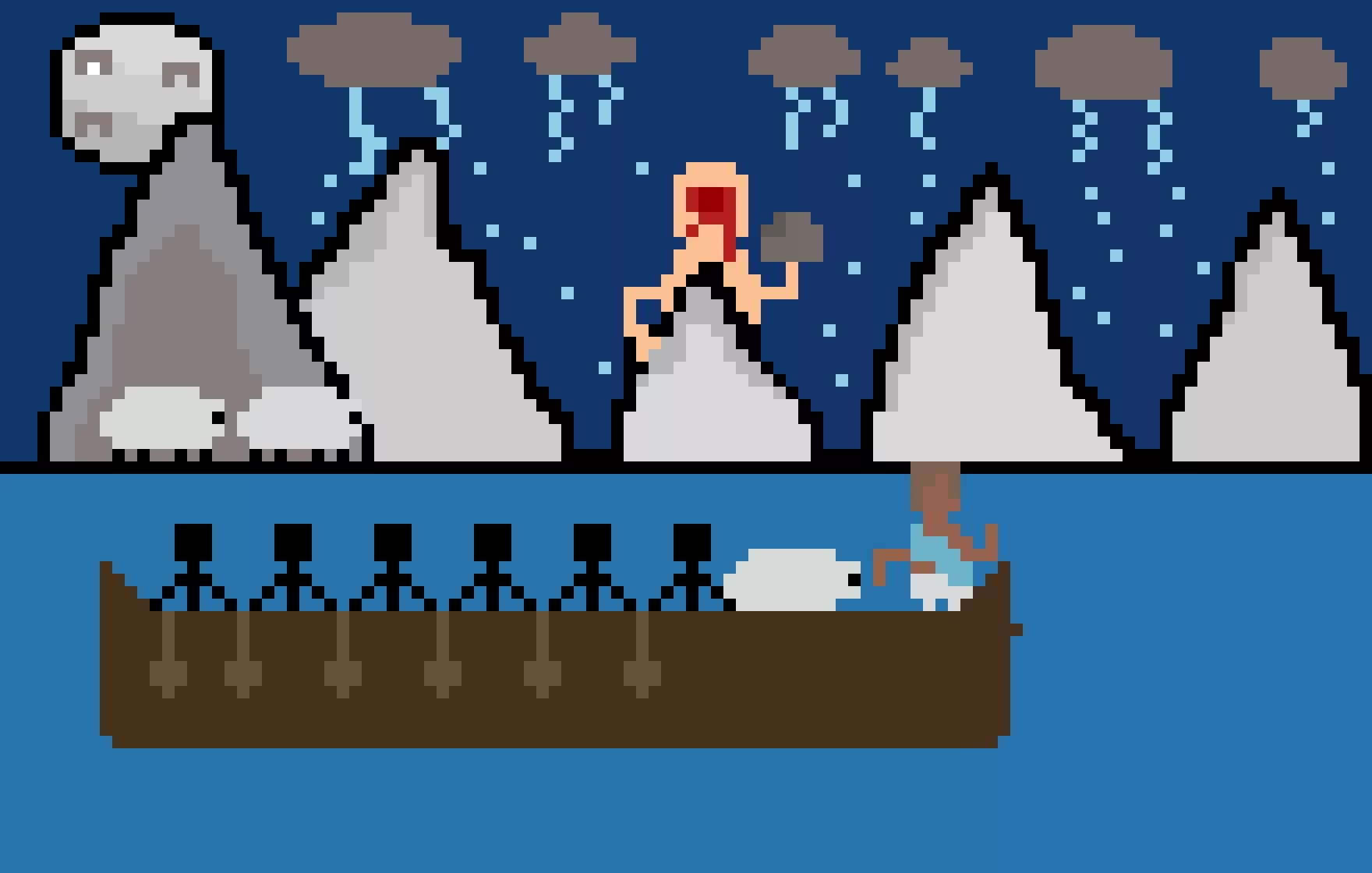 polyphemus throwing rocks the odyssey school project