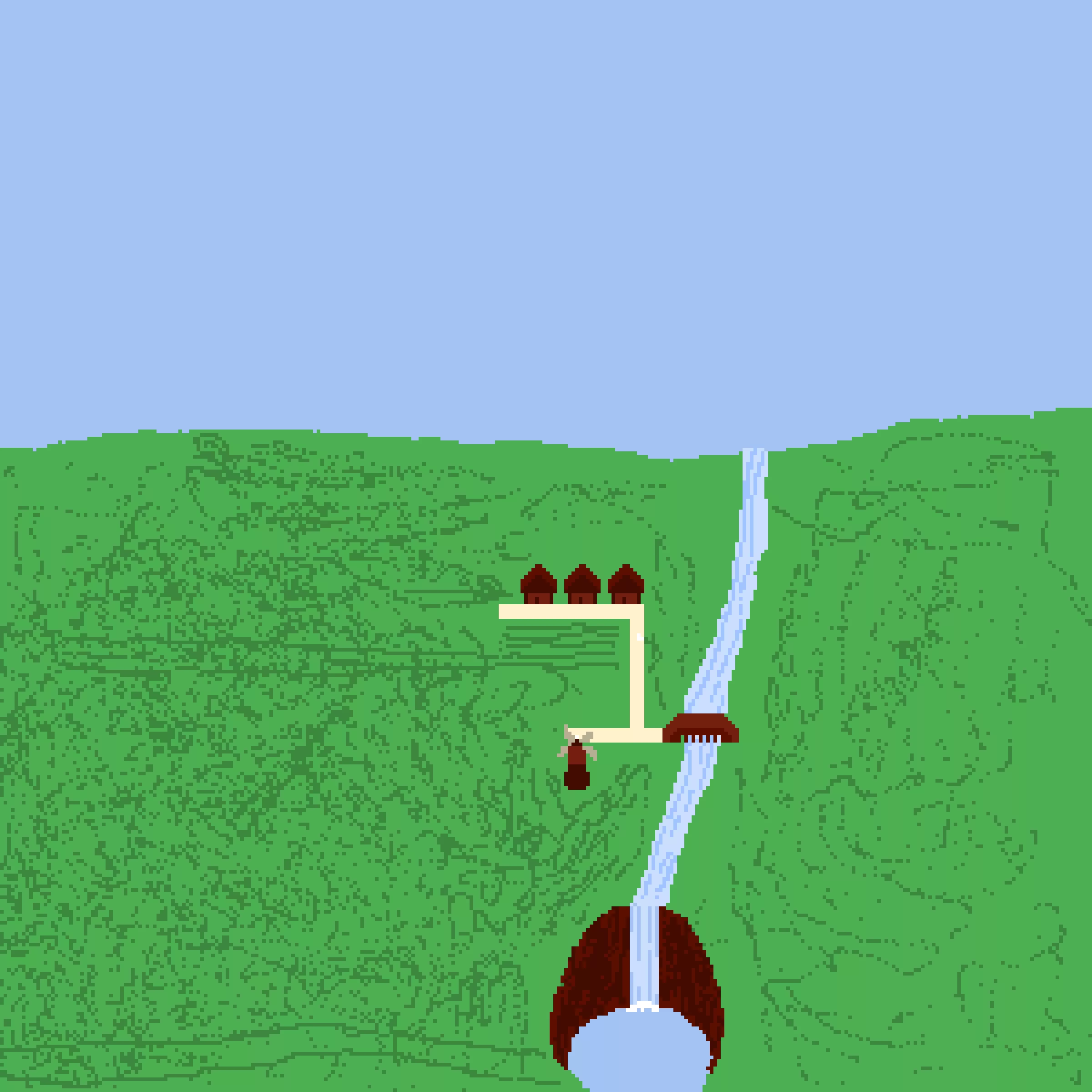 river leading to waterfall