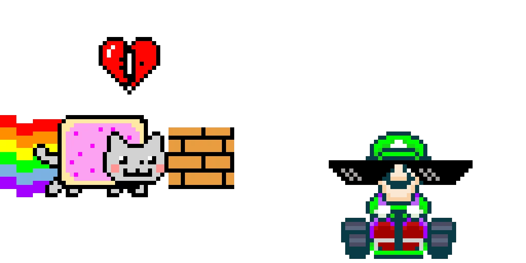 Luigi kills nyan cat