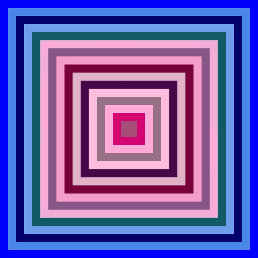 shades of pink turning into shades of blue