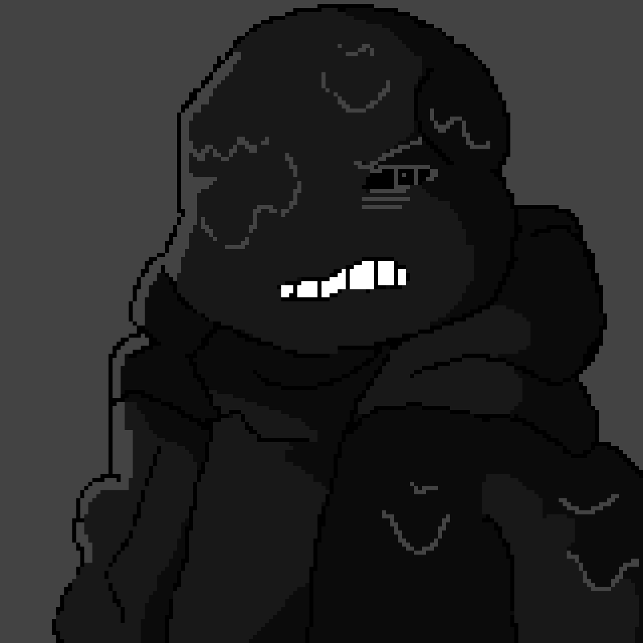 This is my pixel art of nightmare sans : r/Undertale