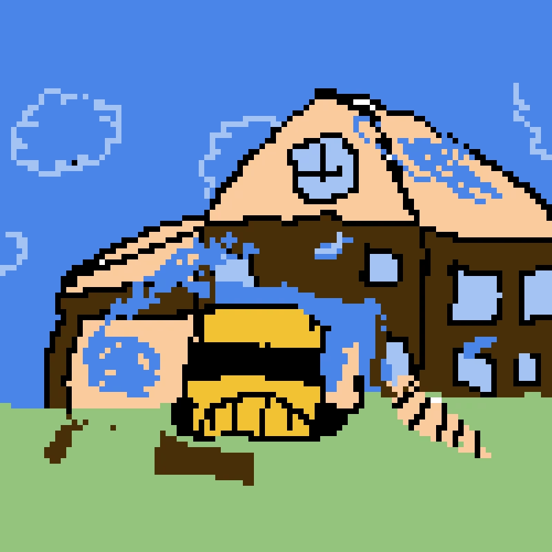 a bus crashed into a school contest