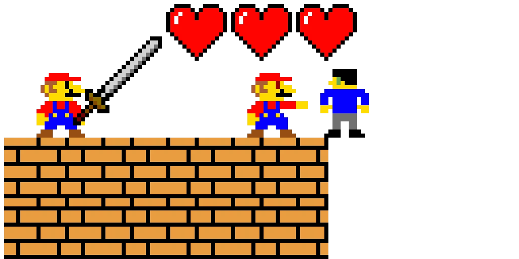 Mario but the final boss is an evil clone of you