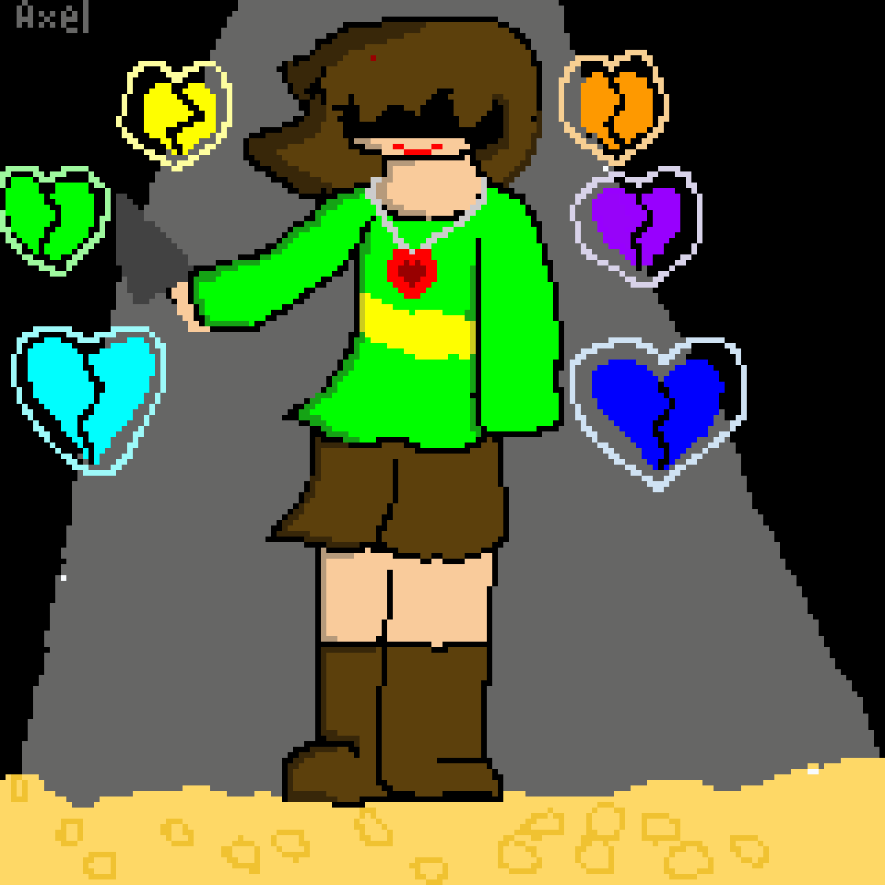 how chara really acts to a fight soul on the chest is black btw