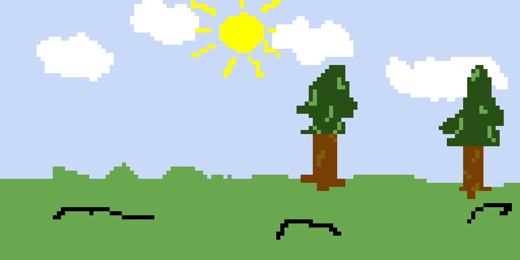 Sunny Day (I recreated my first drawing on Dinopixel)