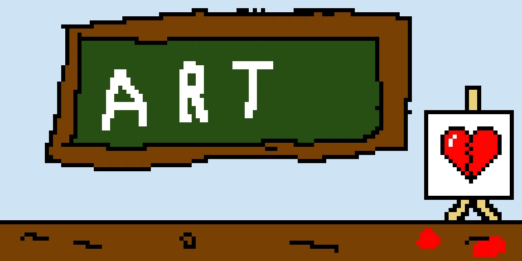 I will not go to art class for a week.  (btw the red stuff on the floor is paint)