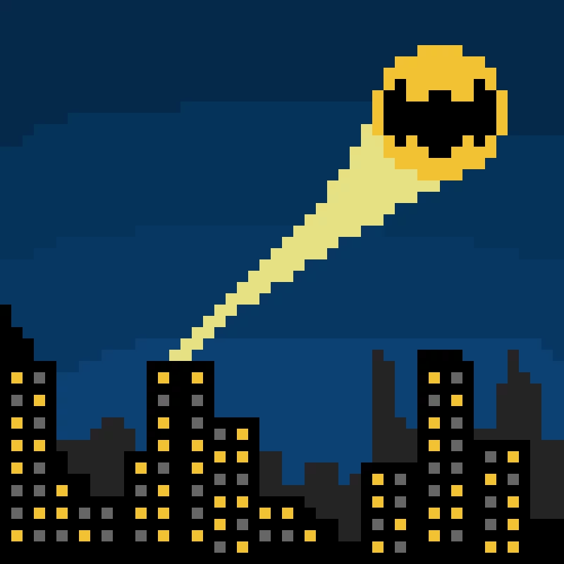 bat signal over gotham