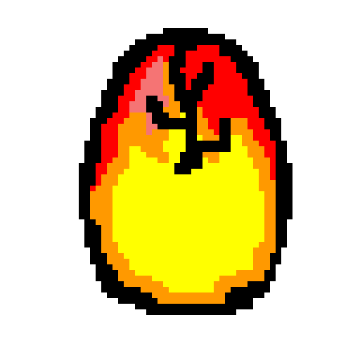 Hatching fire dragon egg