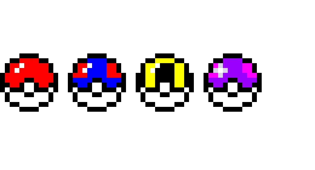 pokeball greatball ultraball and masterball pokemon