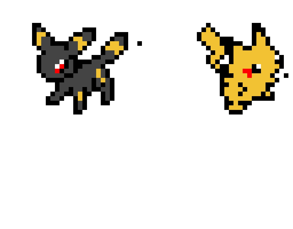 Umbreon and pikachu!