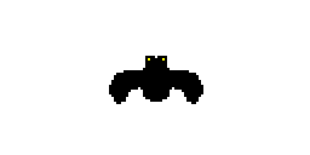 bat with yellow eyes