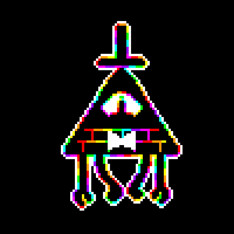 bill cipher floating up and down