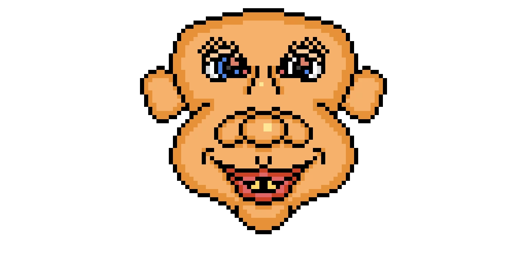 facial design pixel art