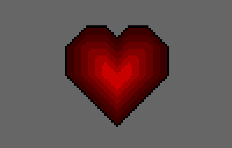 heart with gray background