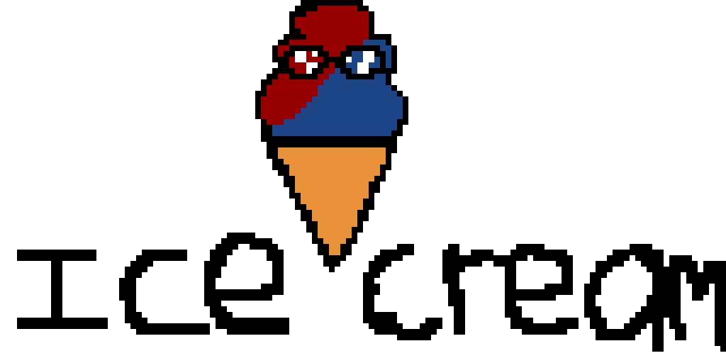 ice cream sundea blueberry and raseberry