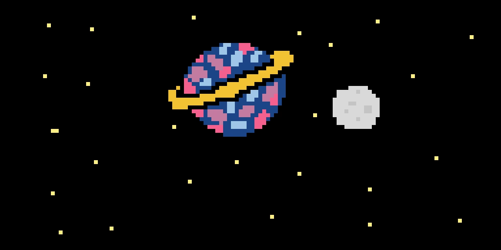 plant and moon in space