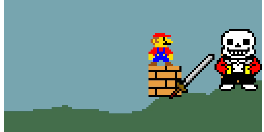 sans vs mario