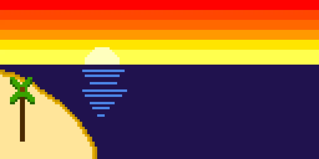 tropical island in ocean with sunset contest