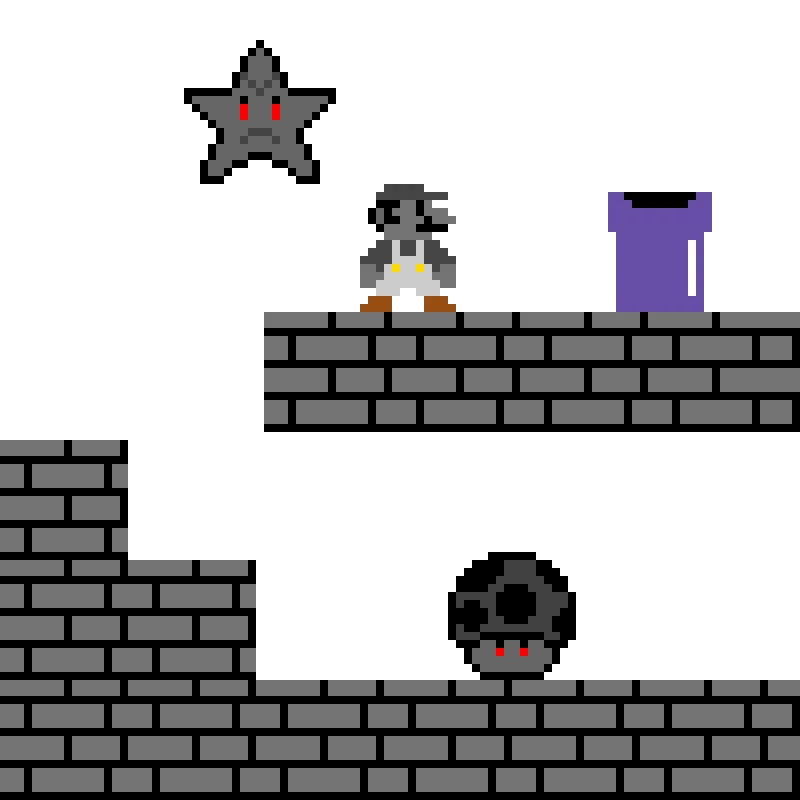 dark mario pixel art