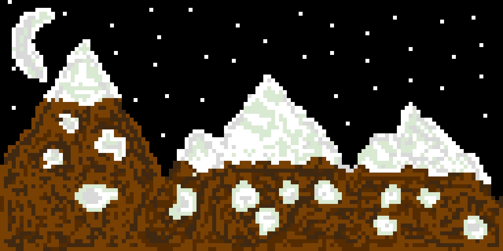 night time mountains