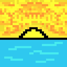 sunset on the horizon