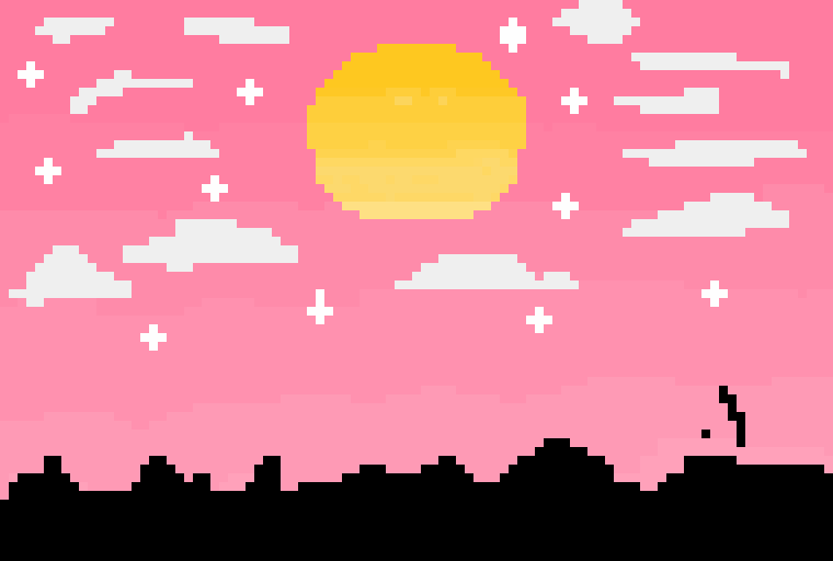 pink sunset gif