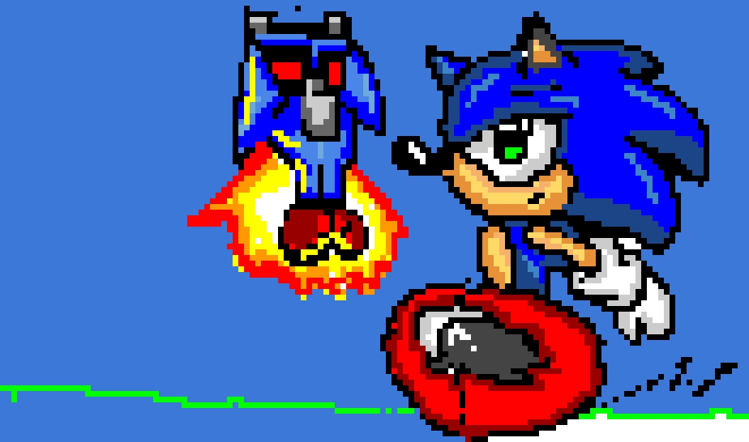 A cursed one arm metal sonic