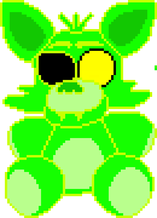 Radioactive foxy plush ... but alive?