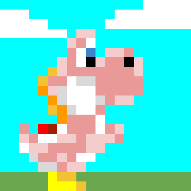 pink yoshi art (credit to hammthediva for the base)